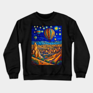 Cappadocia in Starry Night Crewneck Sweatshirt